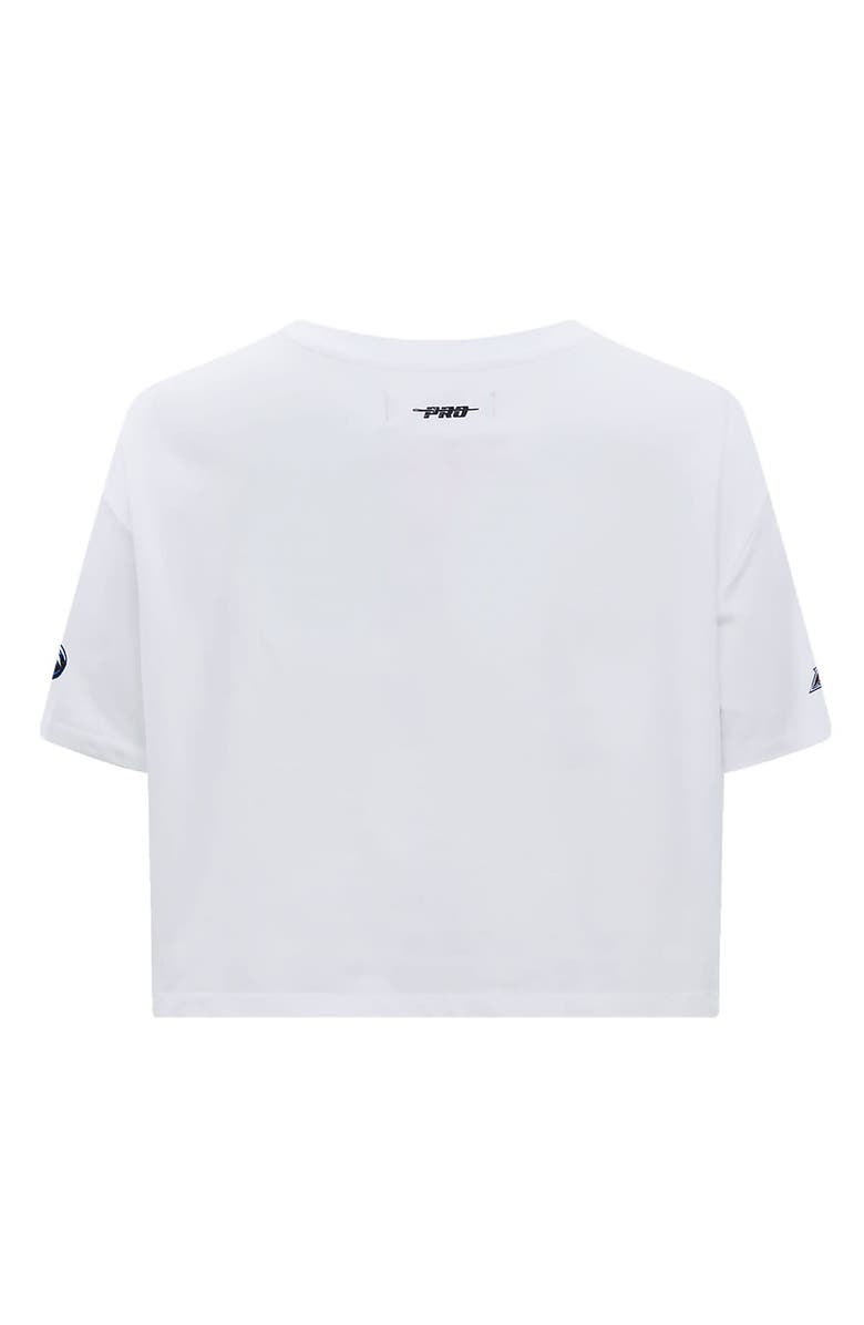 PRO STANDARD Women's Pro Standard White Colorado Avalanche Boxy Script Tail Cropped T-Shirt, Alternate, color, 