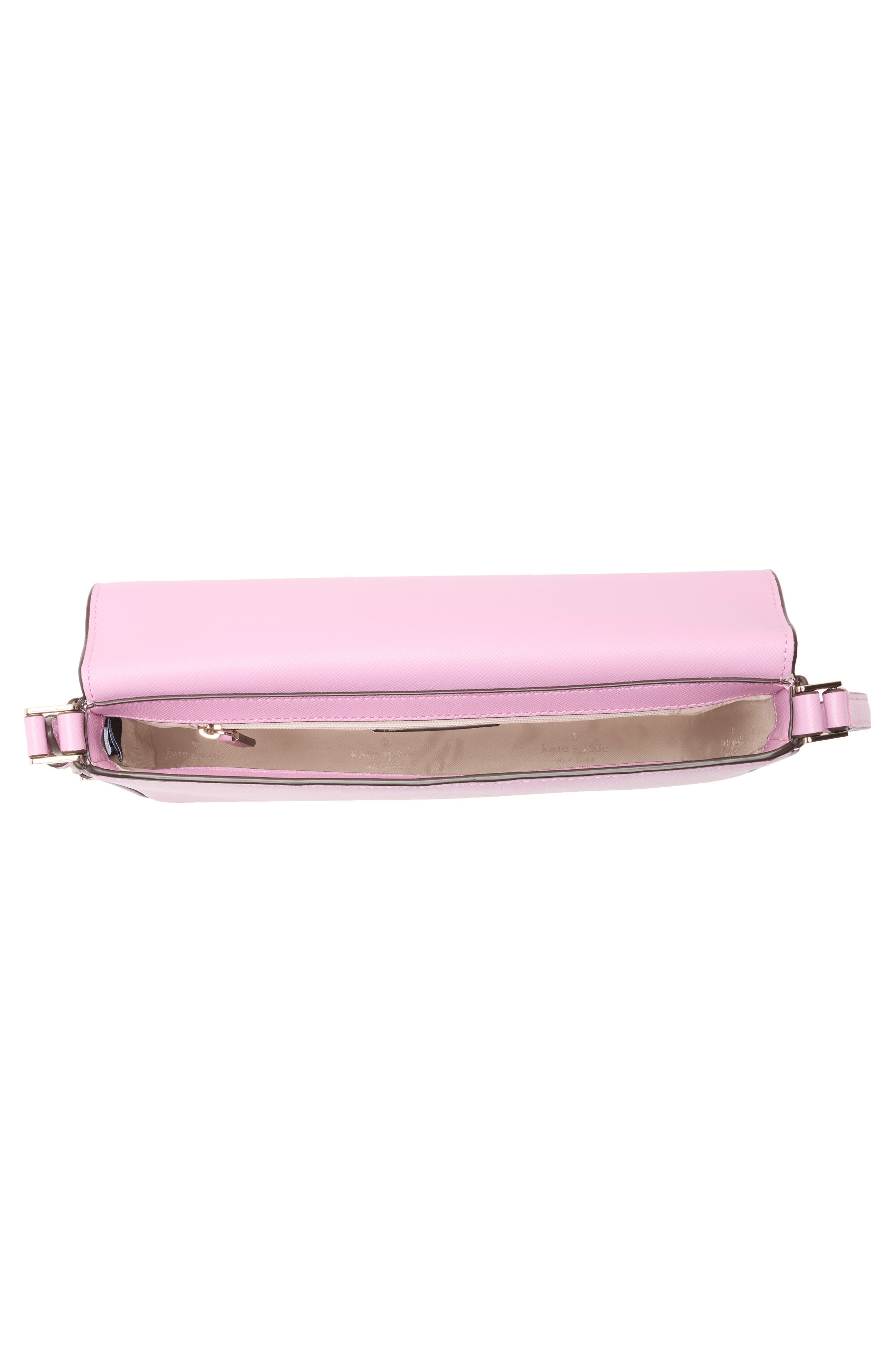 staci saffiano leather shoulder bag, Alternate, color, BERRY CREAM
