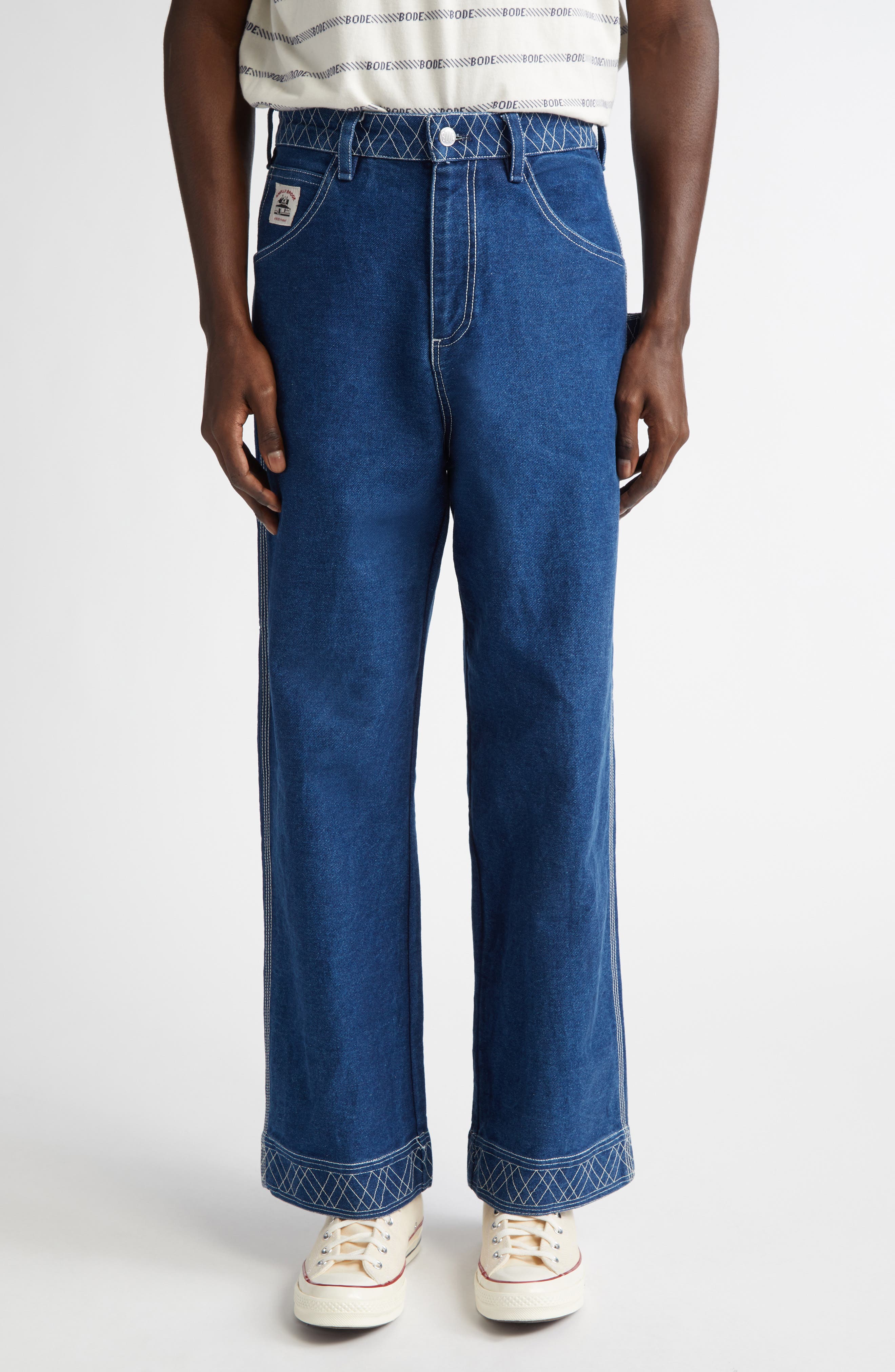 Embroidered Denim Knolly Brook Trousers