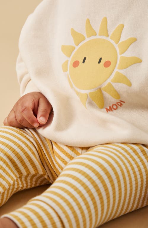 Mori Rib Leggings In Mustard Stripe