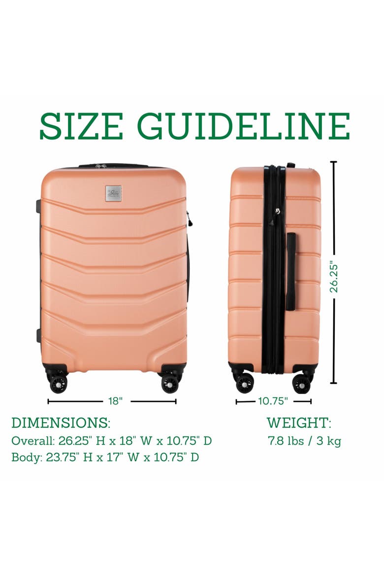 Silverton Hardside Expandable 24" Medium Checked Luggage, Alternate, color, Papaya Punch