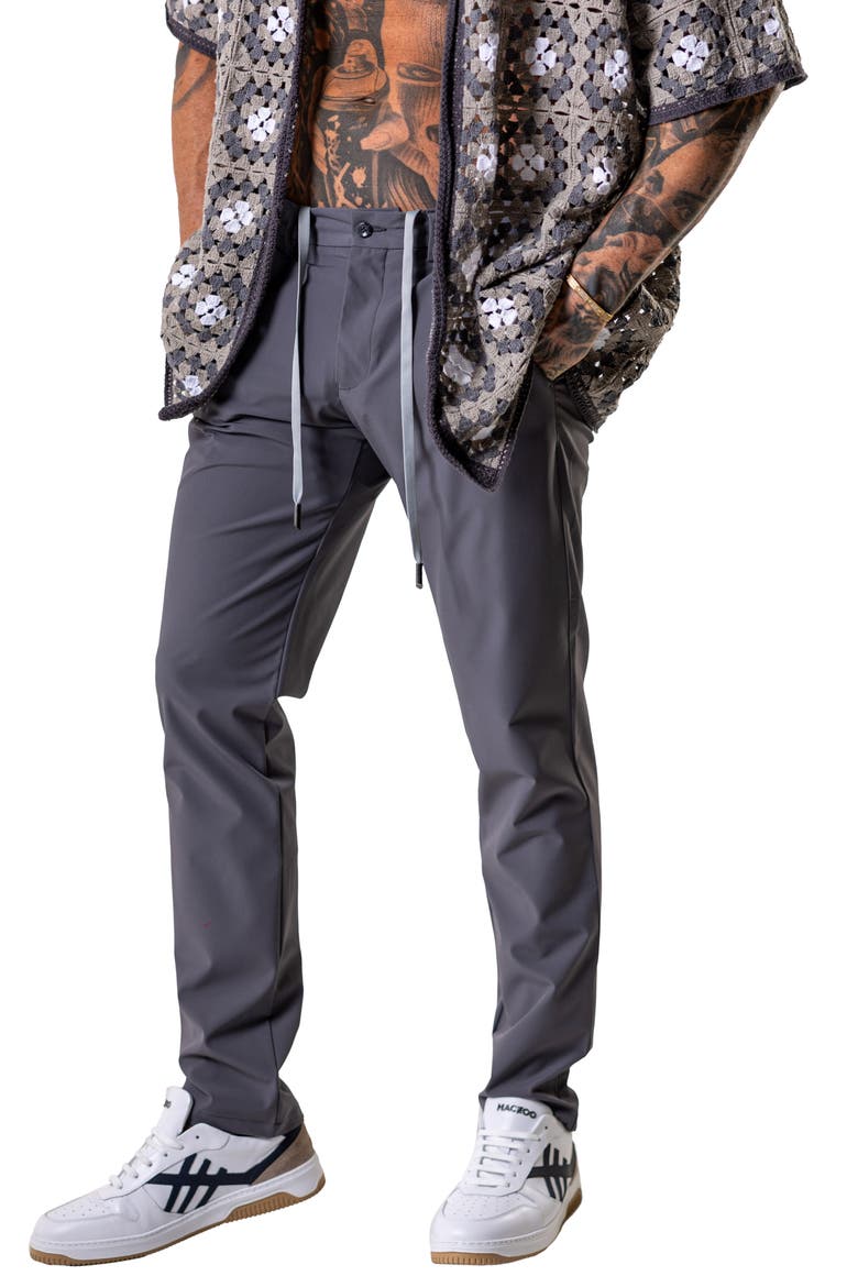 Resistance Solid Grey Drawstring Pants, Alternate, color, GREY