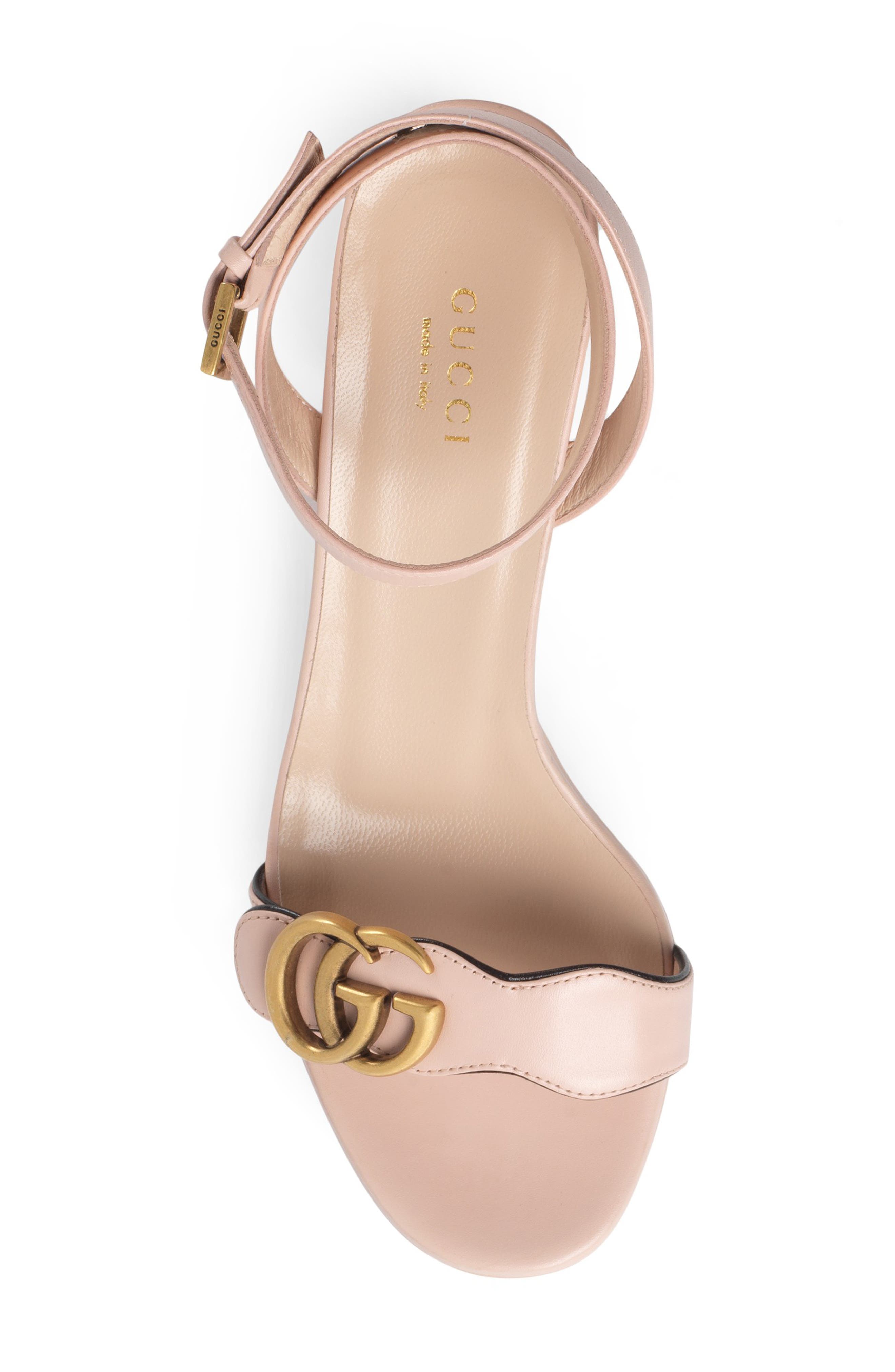 Gucci GG Ankle Strap Platform Sandal, Alternate, color, 