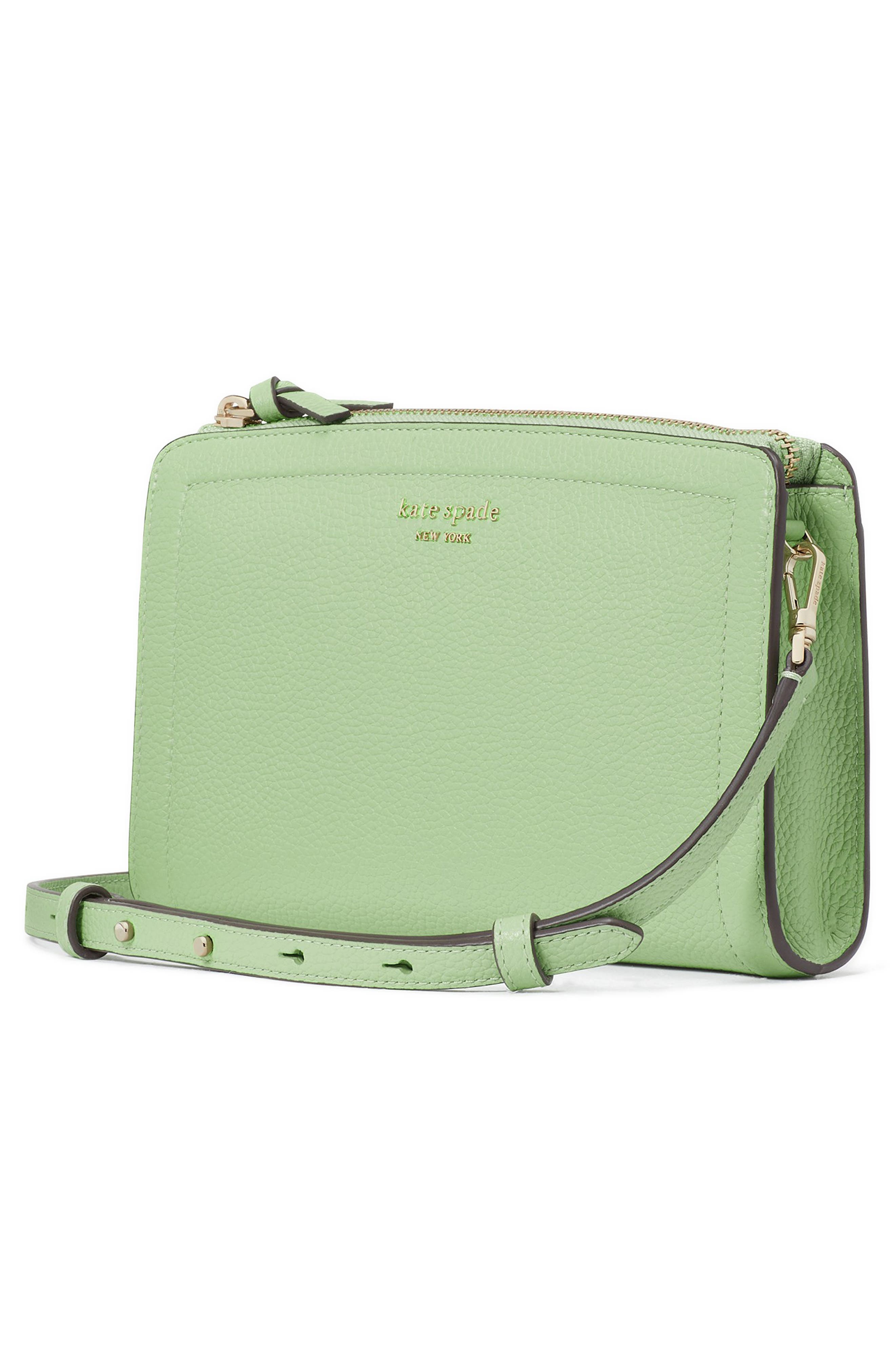 knott small leather crossbody bag, Alternate, color, BEACH GLASS