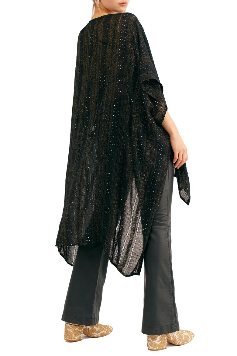 Sequin Daydream Duster, Alternate, color, BLACK/ GOLD