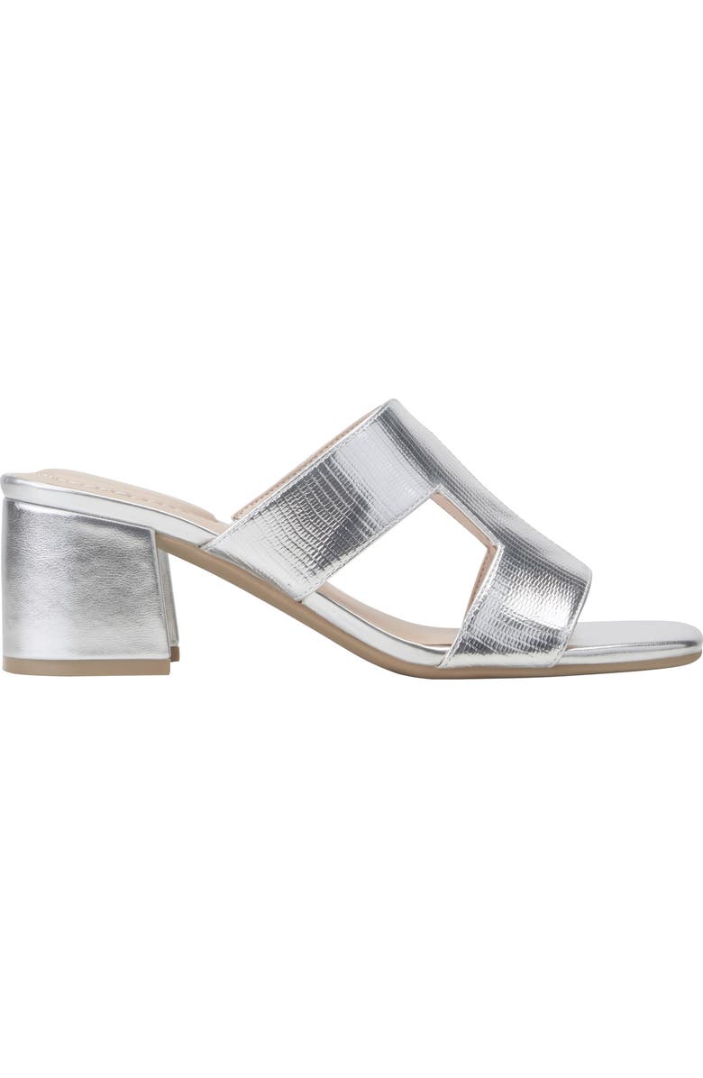 Bandolino Merring Block Heel Metallic Sandal, Alternate, color, Silver 040