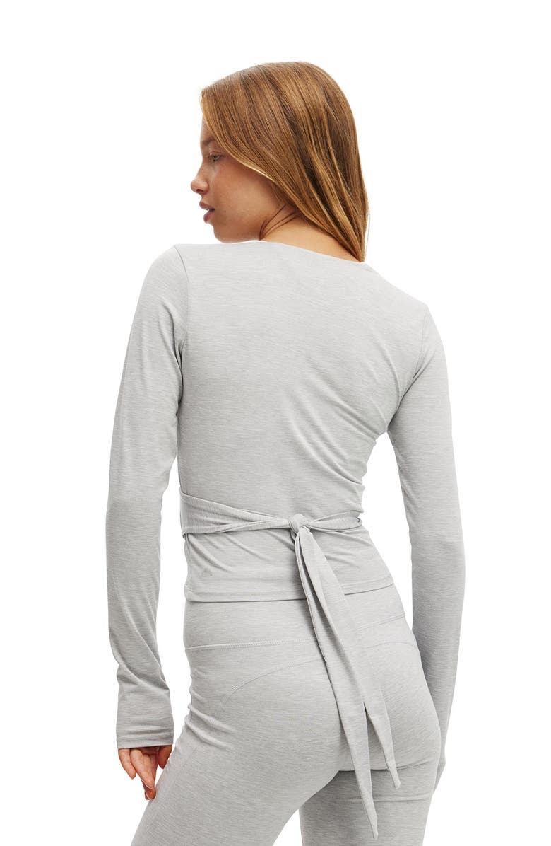 COTTON ON BODY Women's Active Wrap Top, Alternate, color, Light Grey Marle