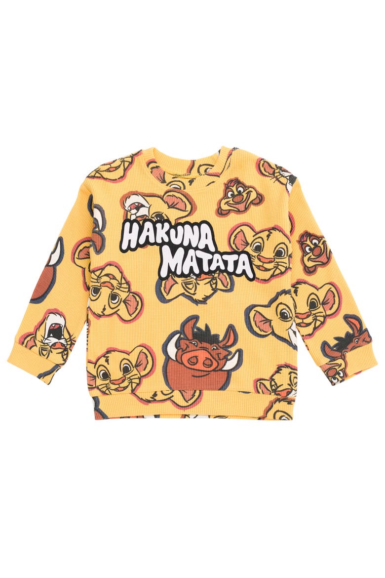 Lion King Loungewear 2-Piece Sweatshirt and Pants Set, Alternate, color, Lion King Brown