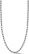Yield of Men Men's Oxidized Sterling Silver Ball Chain Necklace