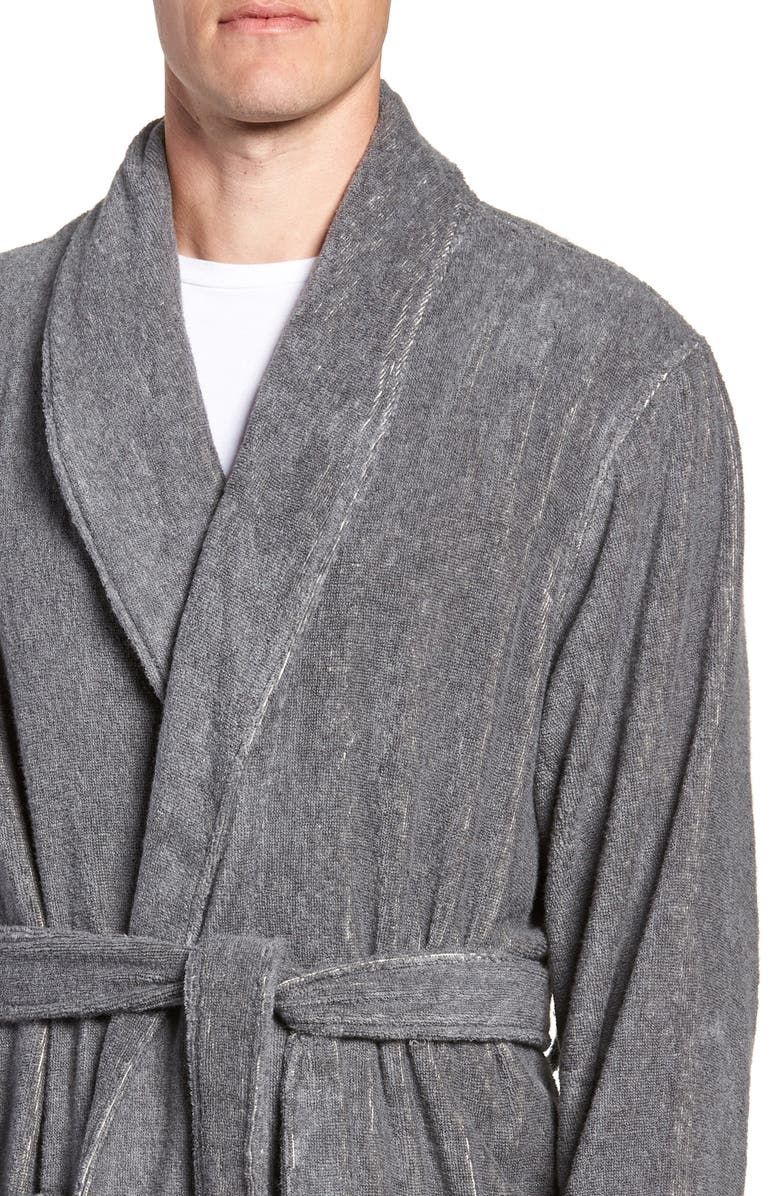 NORDSTROM MEN'S SHOP Hydro Cotton Terry Robe, Alternate, color,