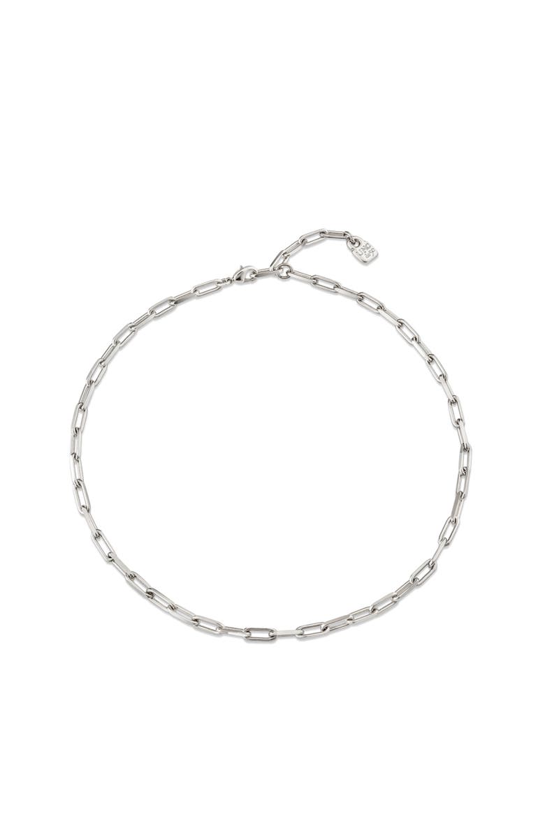 UNODE50 Mini Linkline Charm Necklace, Main, color, Silver