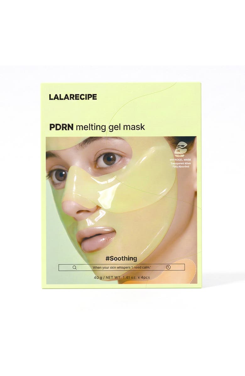 LALA Recipe PDRN Melting Gel Mask Set of 4, Main, color, Yellow