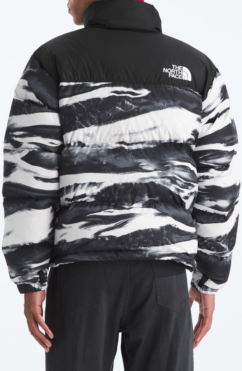 The North Face 1996 Retro Nuptse 700 Fill Power Down Jacket, Alternate, color, Black Edge Of Light Print