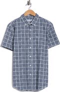 Original Penguin Tiles Print Stretch Cotton Button-Down Shirt