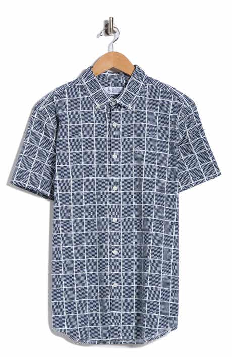 Original Penguin Tiles Print Stretch Cotton Button-Down Shirt