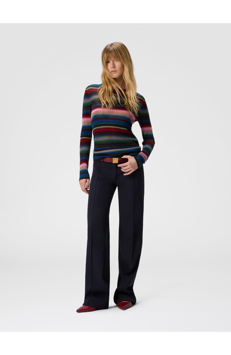 Missoni Striped Crew Neck Sweater, Alternate, color, Blue & Pink