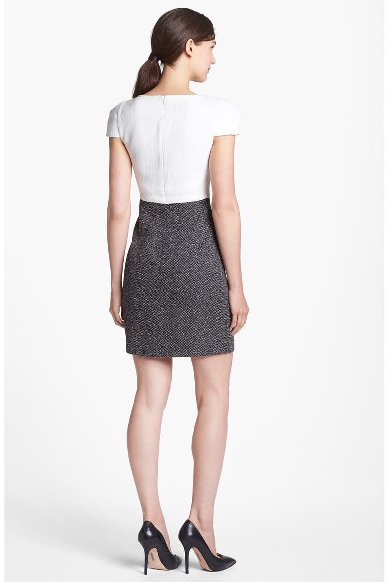 Two Tone Tweed Sheath Dress, Alternate, color, BLACK MULTI