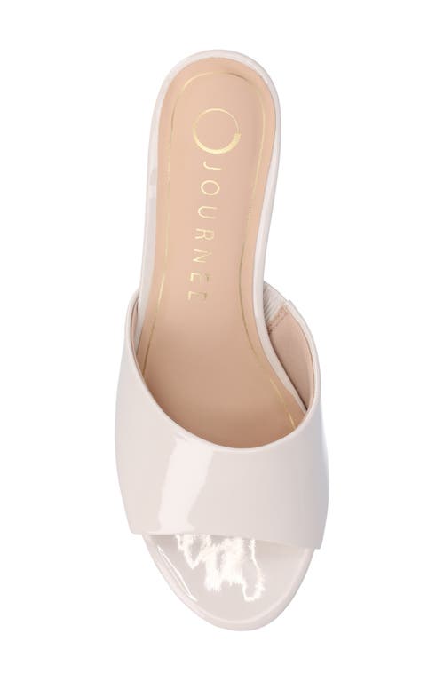 Journee Collection Women's Jeylah Kitten Heel Dress Sandals In Patent/bone