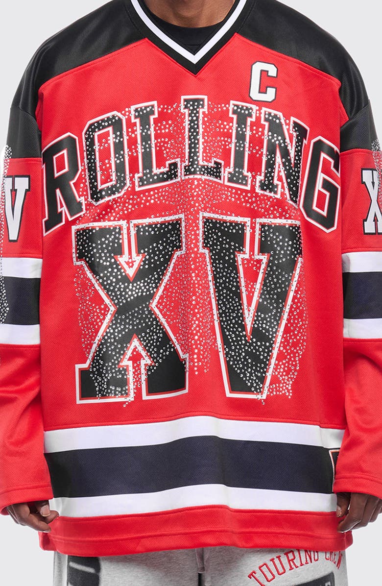 Rolling Loud Bones Hockey Jersey, Alternate, color, Red