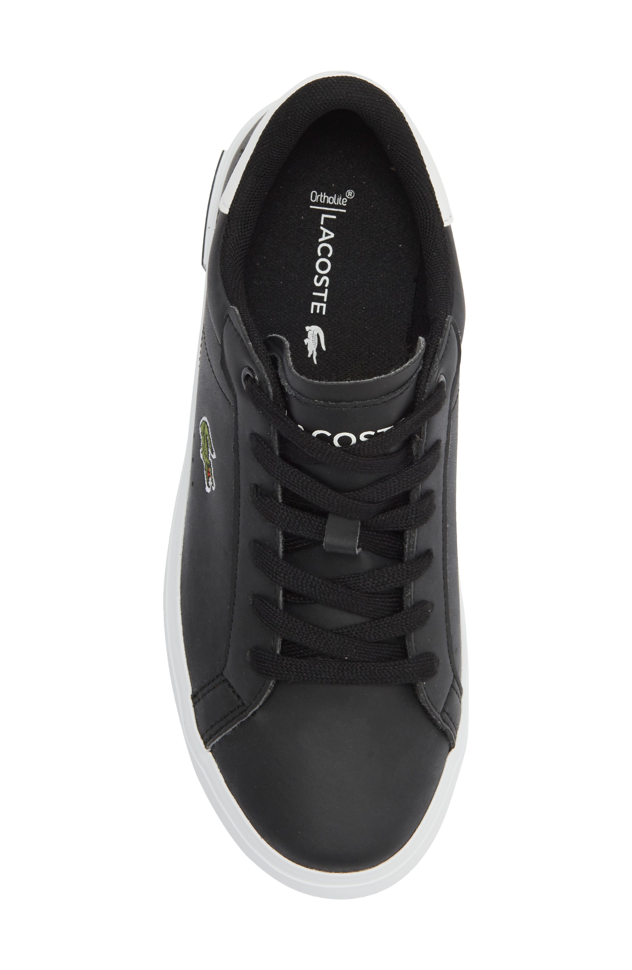 Kids' Powercourt Sneaker, Alternate, color, BLACK/ WHITE