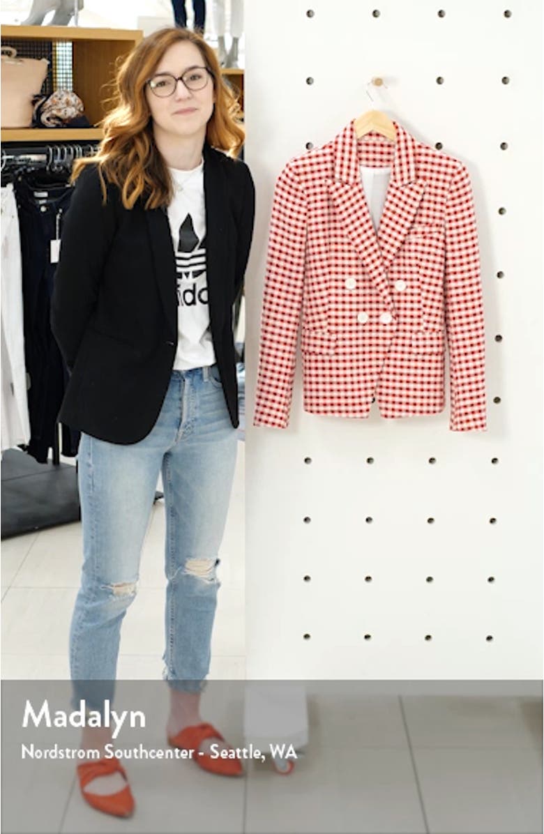 Check Double Breasted Blazer, sales video thumbnail