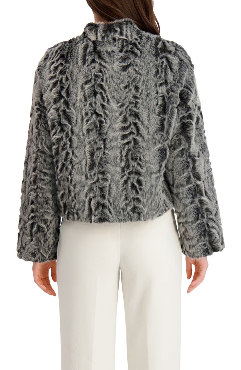 Lyla Grant Fur-Free Lamb (Faux Fur) Jacket, Alternate, color, Black Snowtop