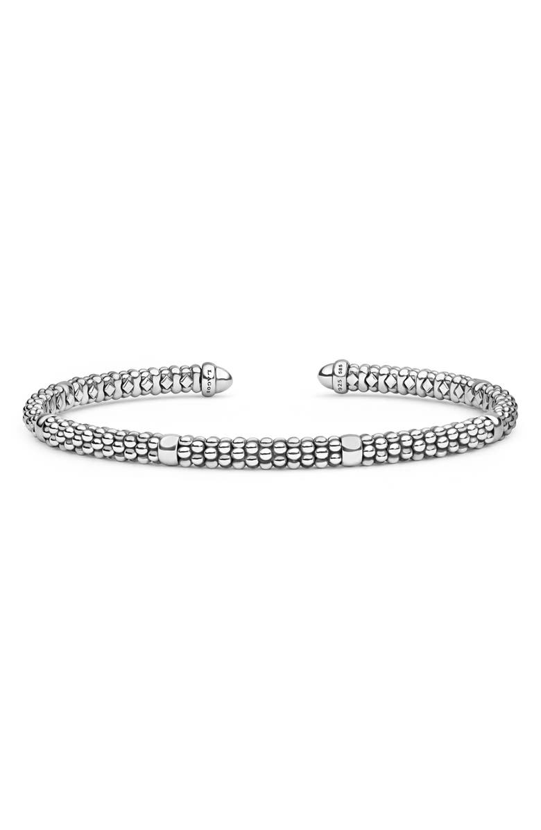 LAGOS Signature Caviar Beaded Cuff Bracelet, Alternate, color, Silver/Gold