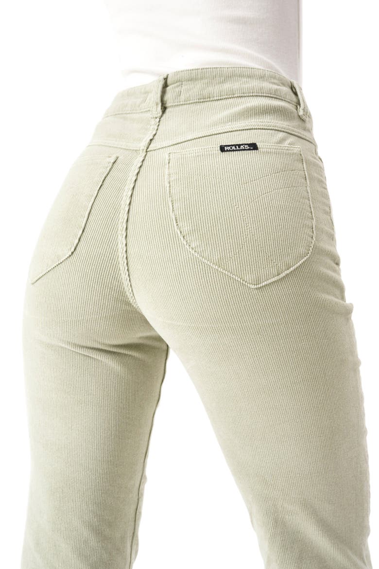 Original High Waist Stretch Corduroy Straight Leg Ankle Pants, Alternate, color, KHAKI CORD