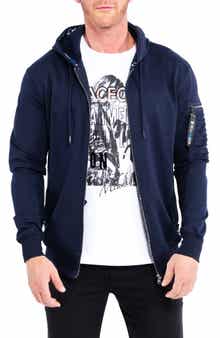 Maceoo Front Zip Stretch Cotton Hoodie