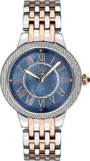 GV2 Women's GV2 Astor II Diamond MOP Dial Bracelet Watch, 38mm - 0.24 ctw