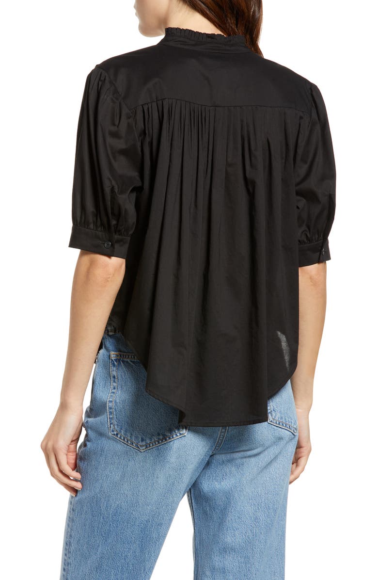 rag & bone Jordan Ruffle Collar Top, Alternate, color, 