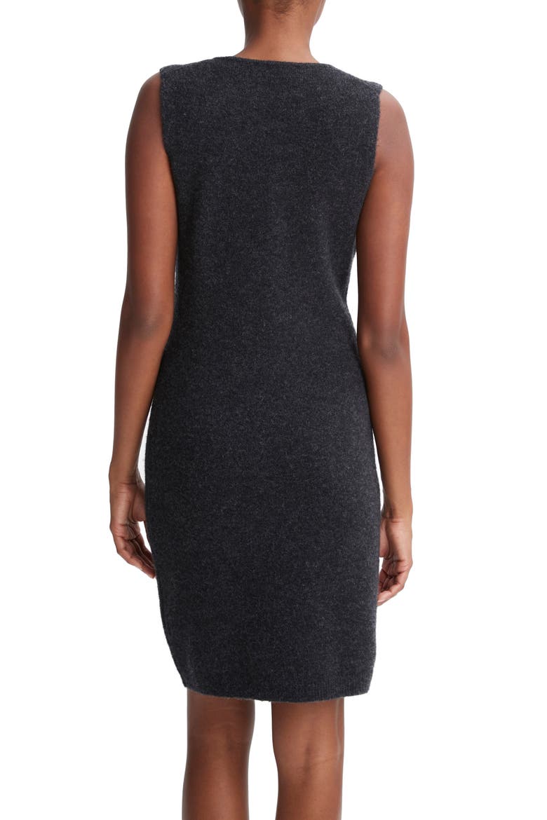 V-Neck Sleeveless Sweater Dress, Alternate, color, H CHARCOAL