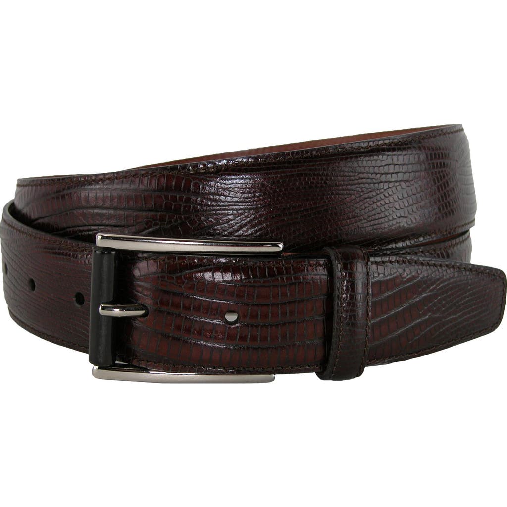 CrookhornDavis Men's Django Turin Tejus Lizard Print Dress Belt in Tan at Nordstrom, Size 40