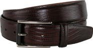 CrookhornDavis Men's Django Turin Tejus Lizard Print Dress Belt