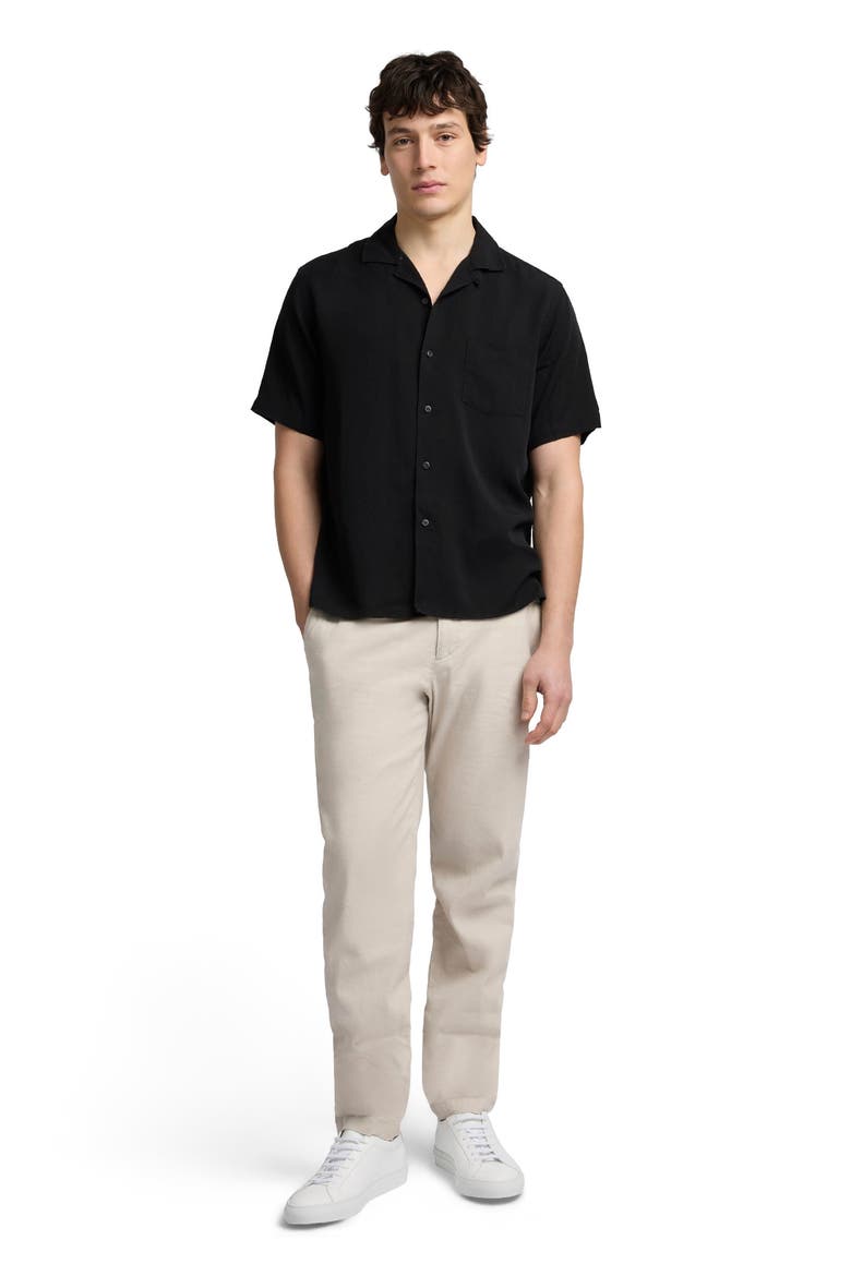 Tencel Convertible Vacation Shirt, Main, color, Black