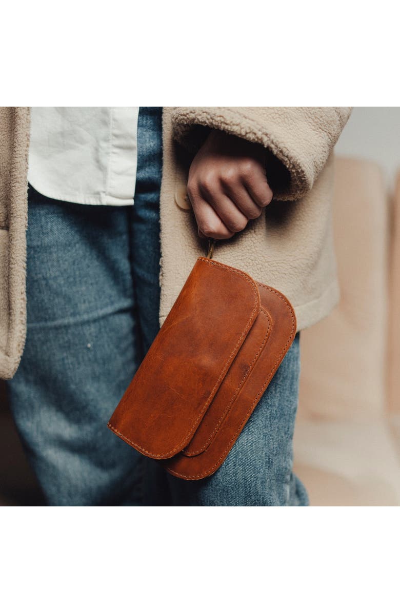 SutiSana USA Wristlet Wallet, Alternate, color, Cognac