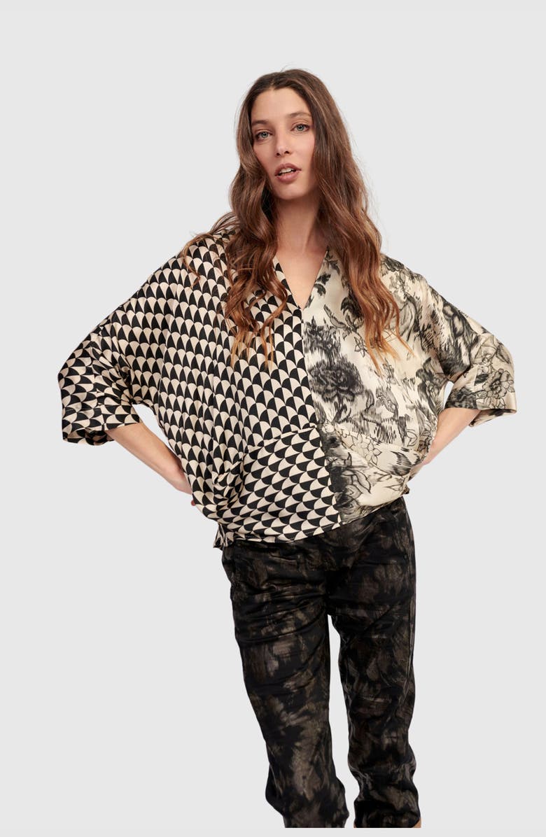 Alembika Fatima Draped Top, Alternate, color, Mix