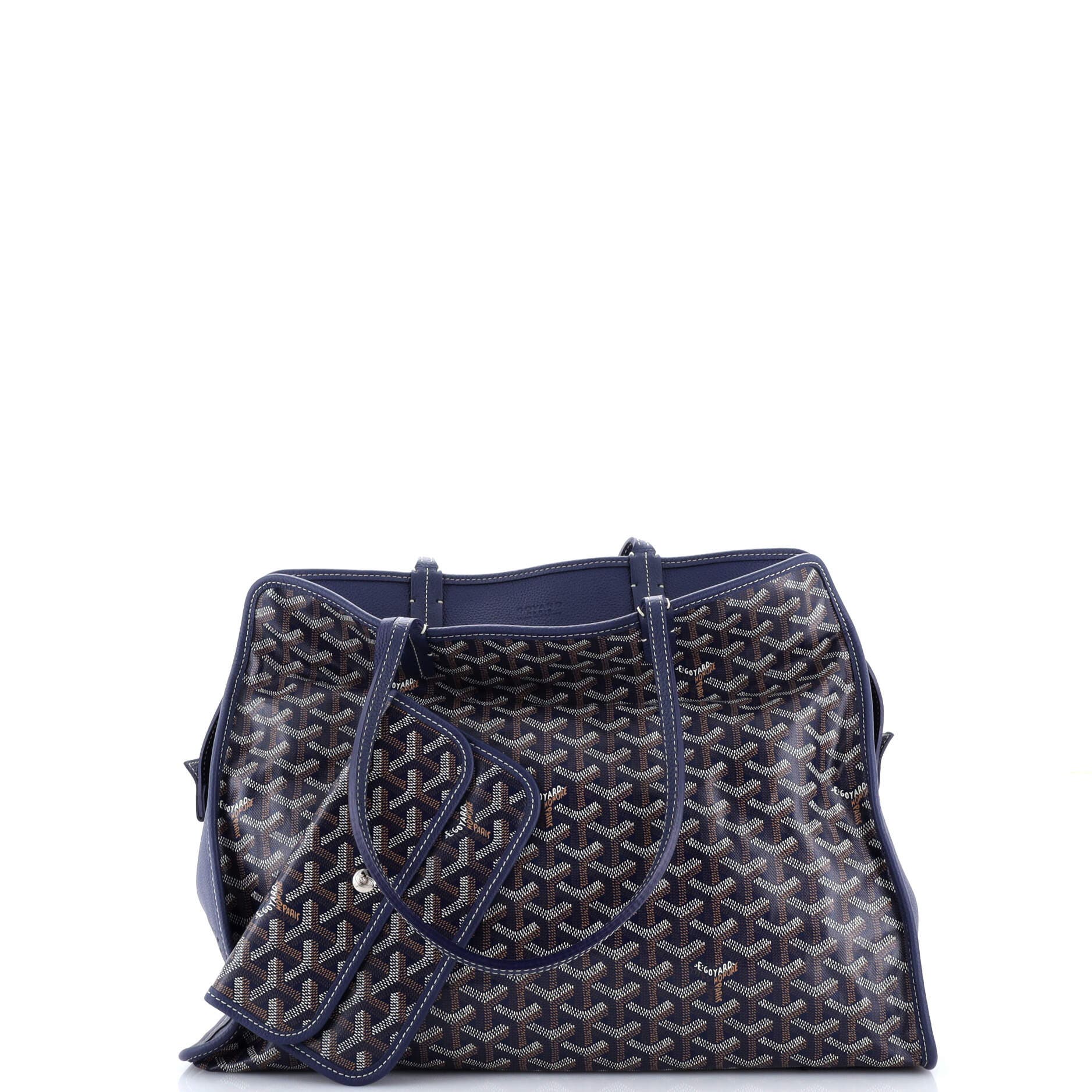 Pre-Owned Goyard Hardy Pet Carrier Coated Canvas PM, Alternate, color, Blue