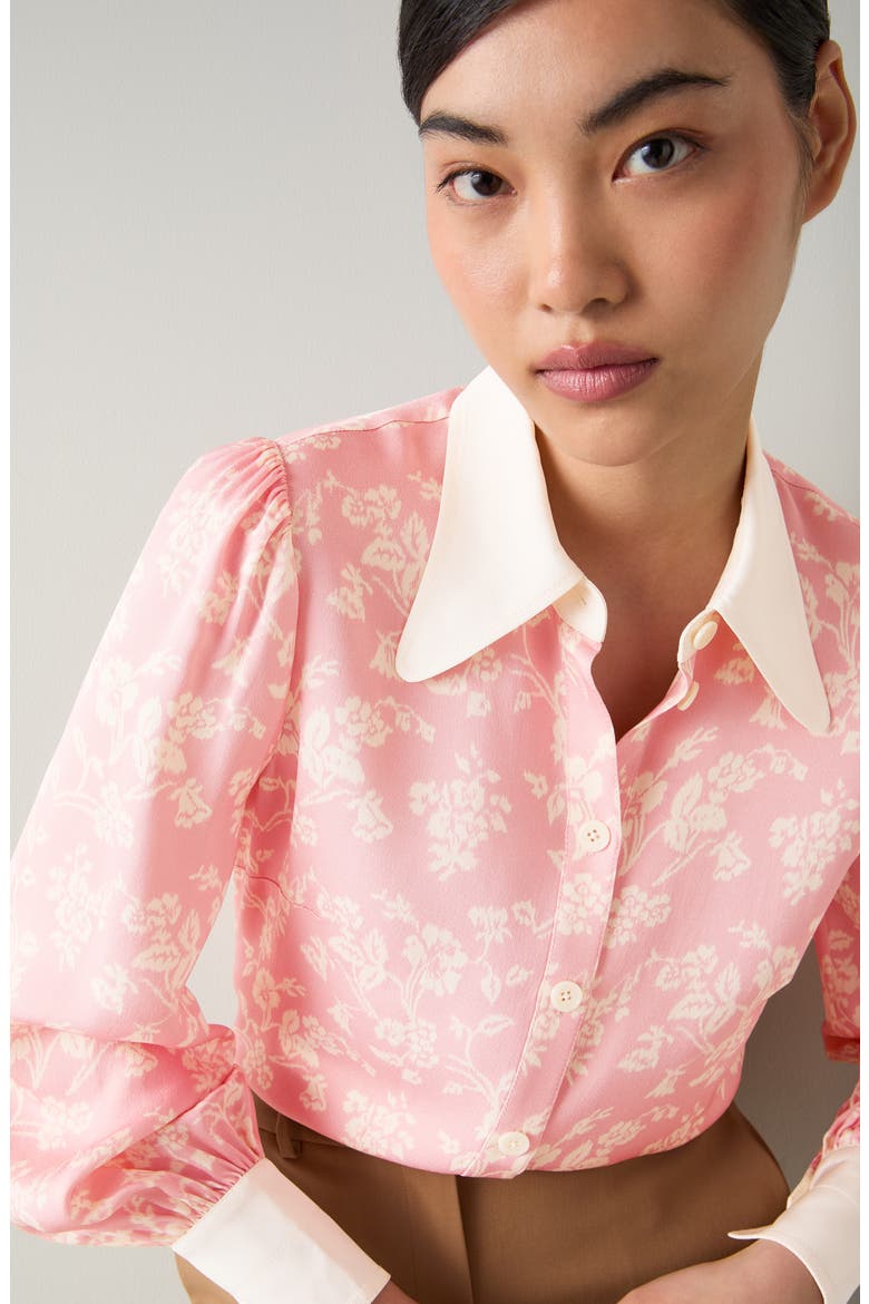 Sonya Floral Button-Up Shirt, Alternate, color, PINK MULTI