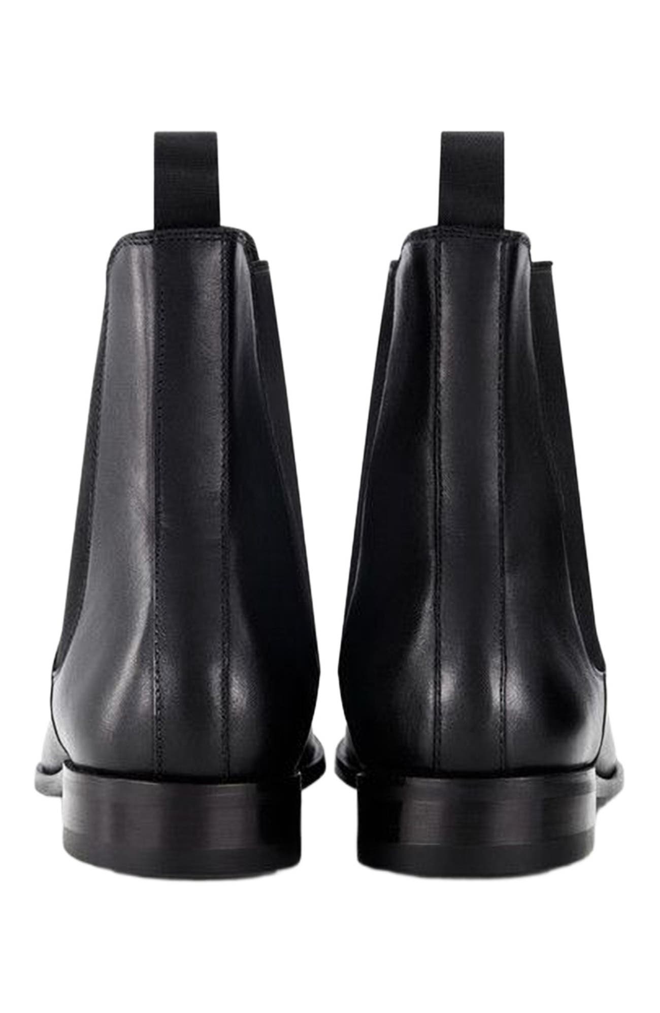 Anthony Veer Ashford Chelsea Boot, Alternate, color, Obsidian Black Leather