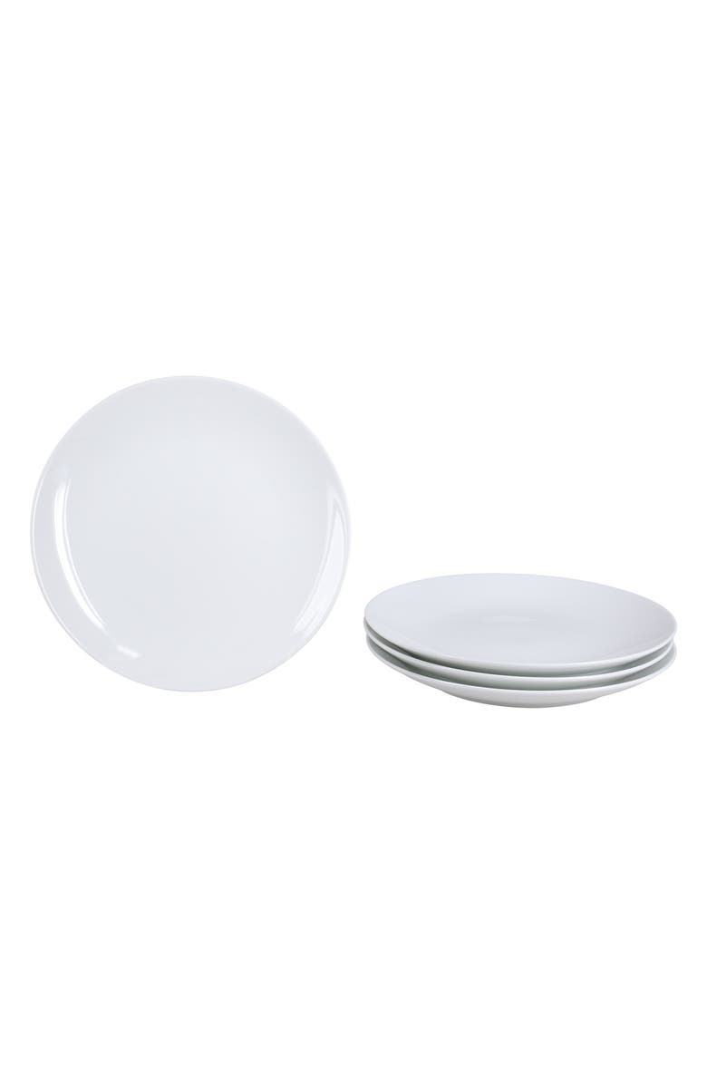 BIA Cordon Bleu Set of 4 Coupe Salad Plates, Main, color, White