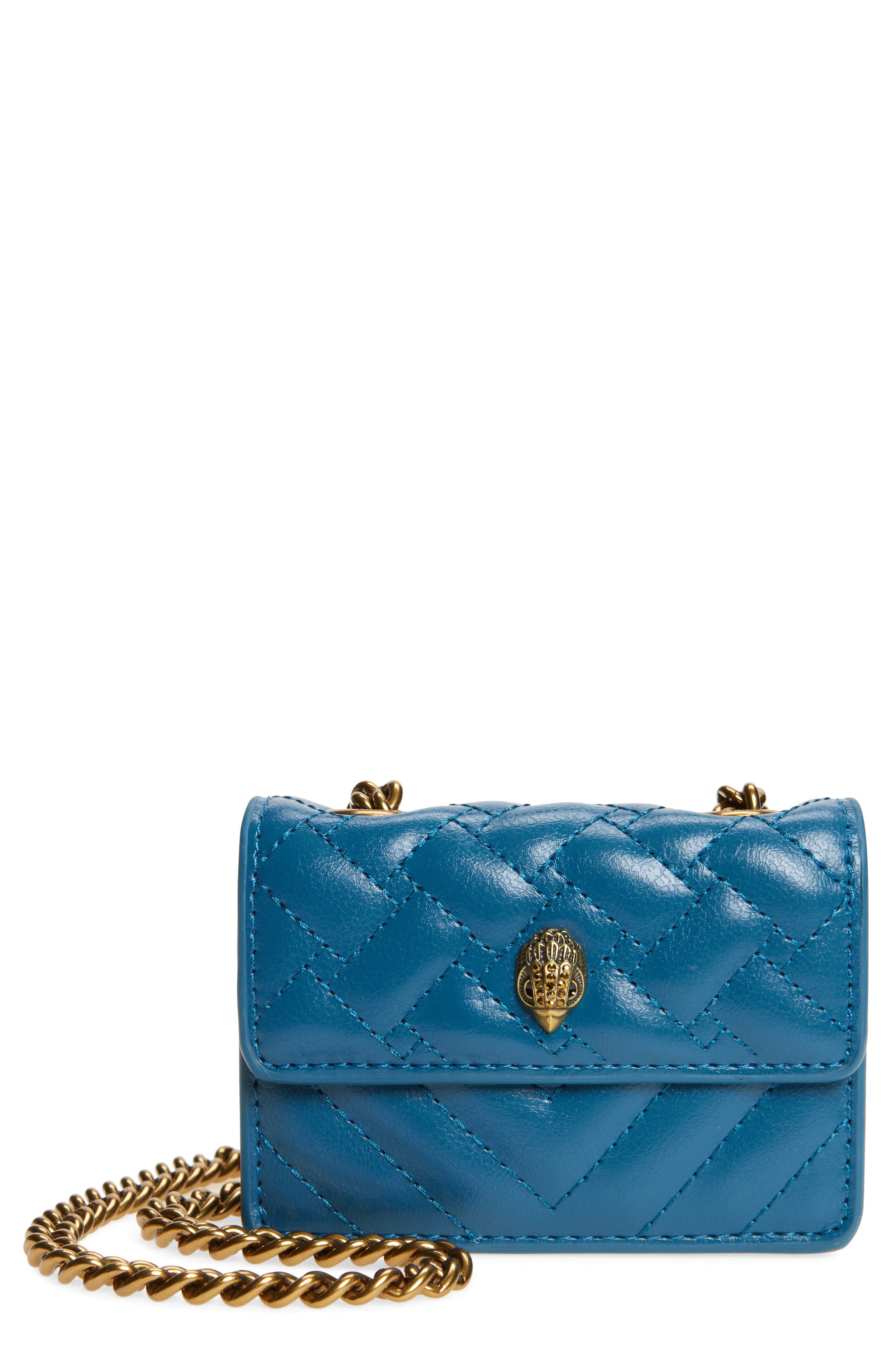 Kurt Geiger London Micro Kensington Quilted Leather Crossbody Bag, Main, color, 