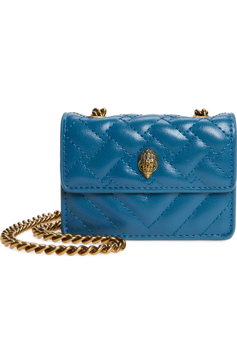 Kurt Geiger London Micro Kensington Quilted Leather Crossbody Bag, Main, color,