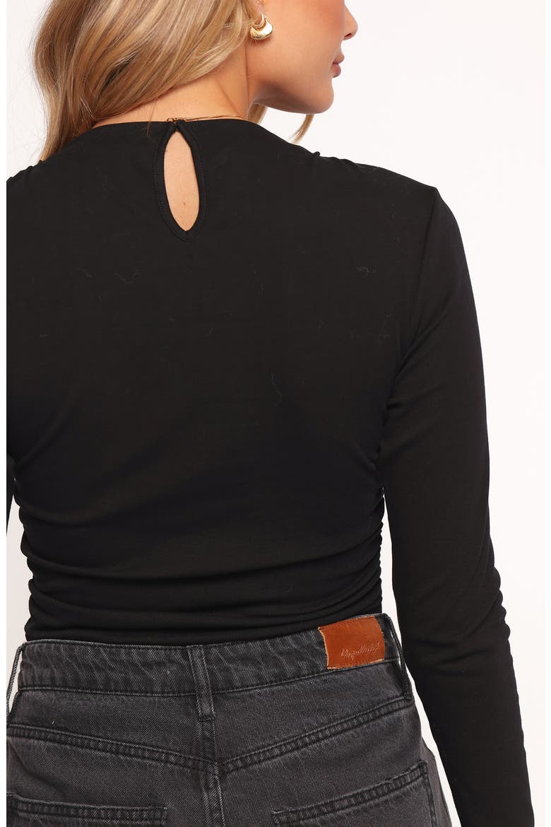 Nissa Long Sleeve Top, Alternate, color, BLACK
