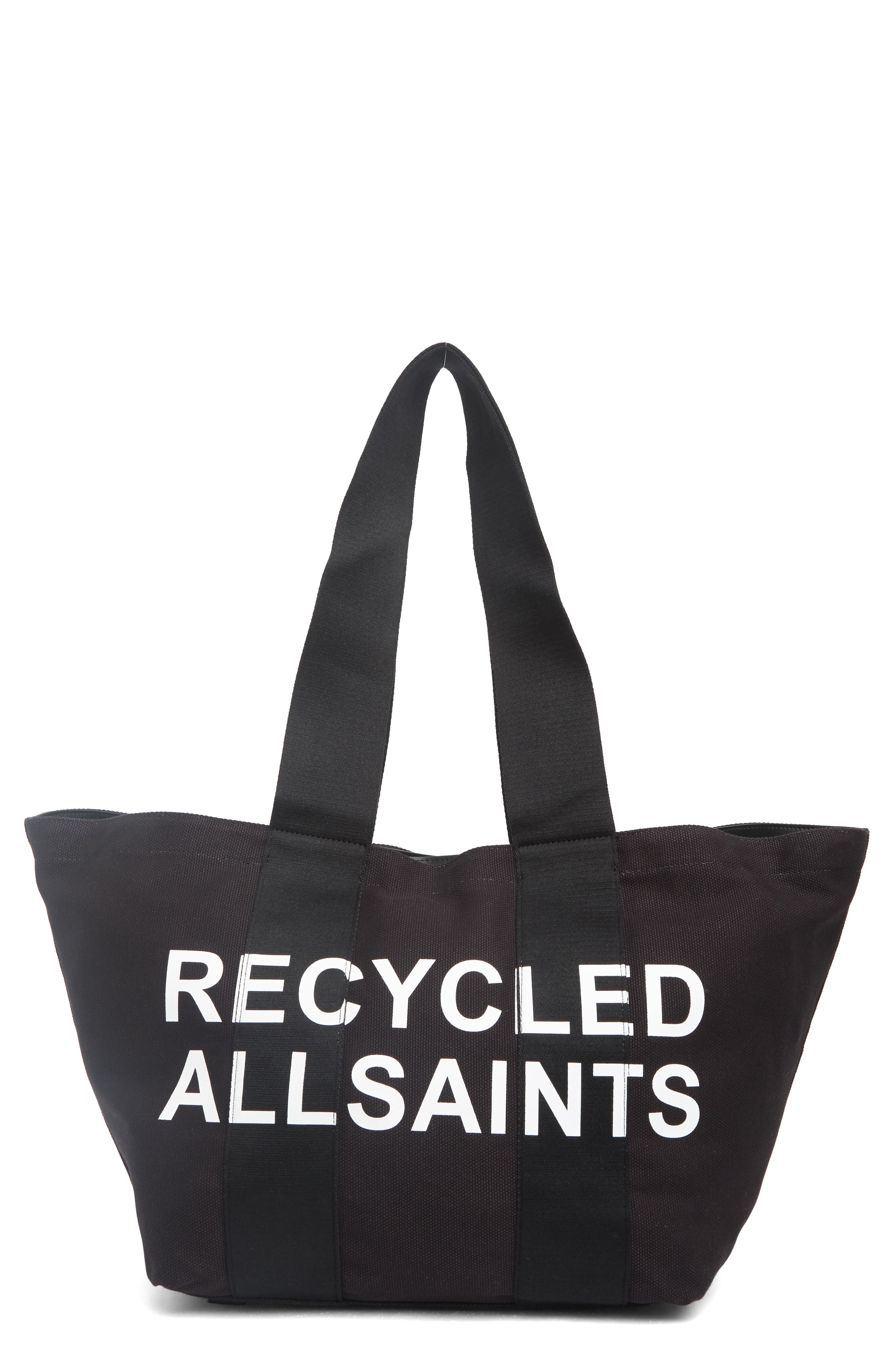 AllSaints Nina Cotton Tote, Main, color, 