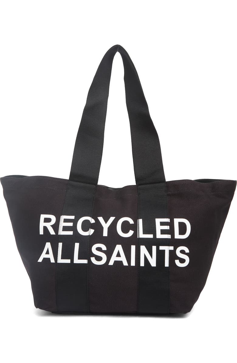 AllSaints Nina Cotton Tote, Main, color,