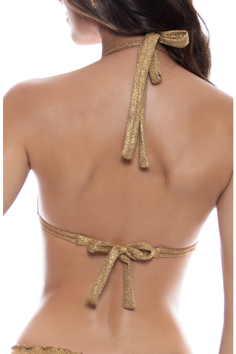 Triangle Halter Top, Alternate, color, Gold