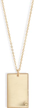 Set & Stones Goldie Initial Tag Pendant Necklace