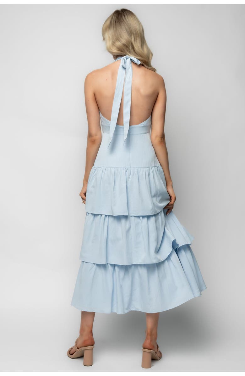 Baltic Børn Savannah Tiered Maxi Dress, Alternate, color, Light Blue