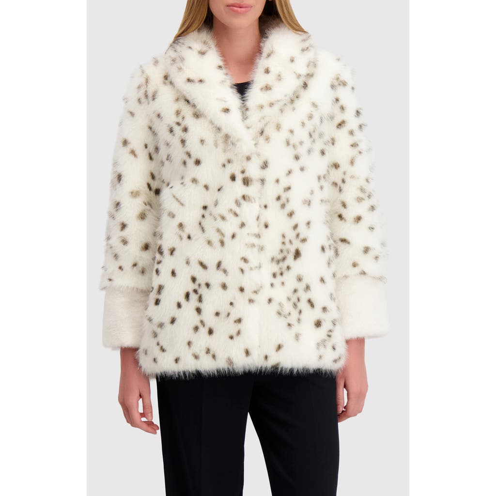 Lyla Grant Fur-free Fox & Mink (faux Fur) Jacket In White